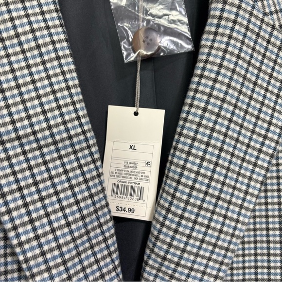 A New Day NWT Women's Blazer Plaid Button 2 Pocket XL Career Office Workwear - Picture 3 of 10